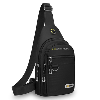 胸包男款休闲胸前包单肩小背包牛津布斜挎包男包旅游包男士手机包