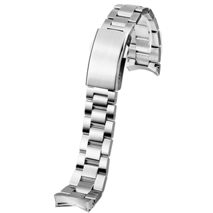 适用泰格豪雅钢带竞潜300系列WAY211/WAY111A实心弧形精钢手表带