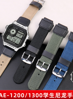 奢鸥适配卡西欧3299 AE-1200 1100 A158/159系列学生尼龙手表带