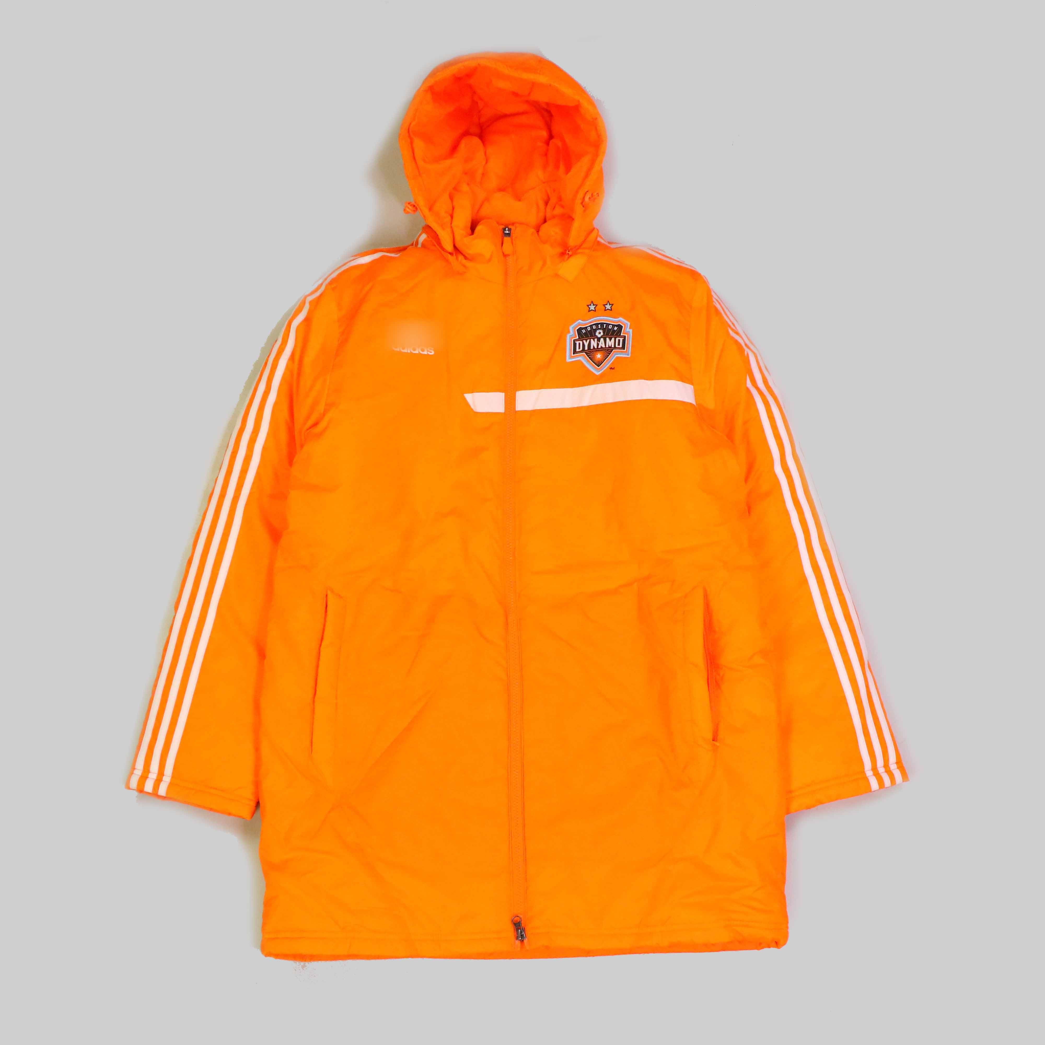 刁蛮公主男士明黄色立领有帽防风防雨足球训练服中长厚外套E-5