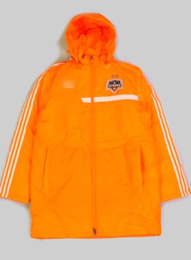 刁蛮公主男士明黄色立领有帽防风防雨足球训练服中长厚外套E-5