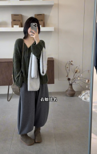 气球裤 Lott皮有理秋冬新款 松紧腰萝卜裤 女爆款 显瘦 加厚中线卫裤