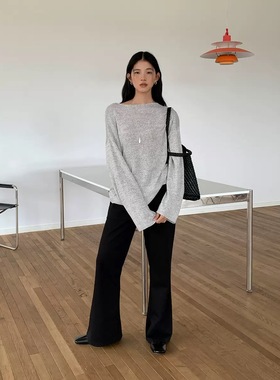 木兰 松弛感毛衣女2025十三行秋季新款韩版宽松百搭毛织上衣56080