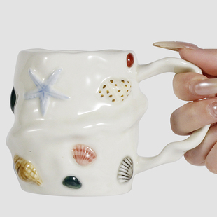 情侣水杯陶瓷马克杯女生高颜值杯子女生日礼物2025款巨好看的杯子