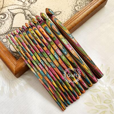 印度进口彩木钩针KnitPro