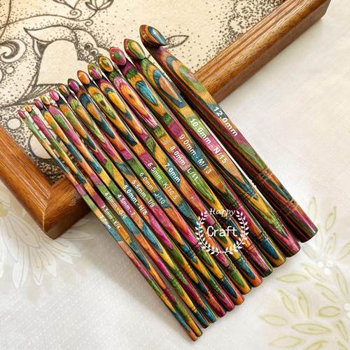 印度进口彩木钩针KnitPro