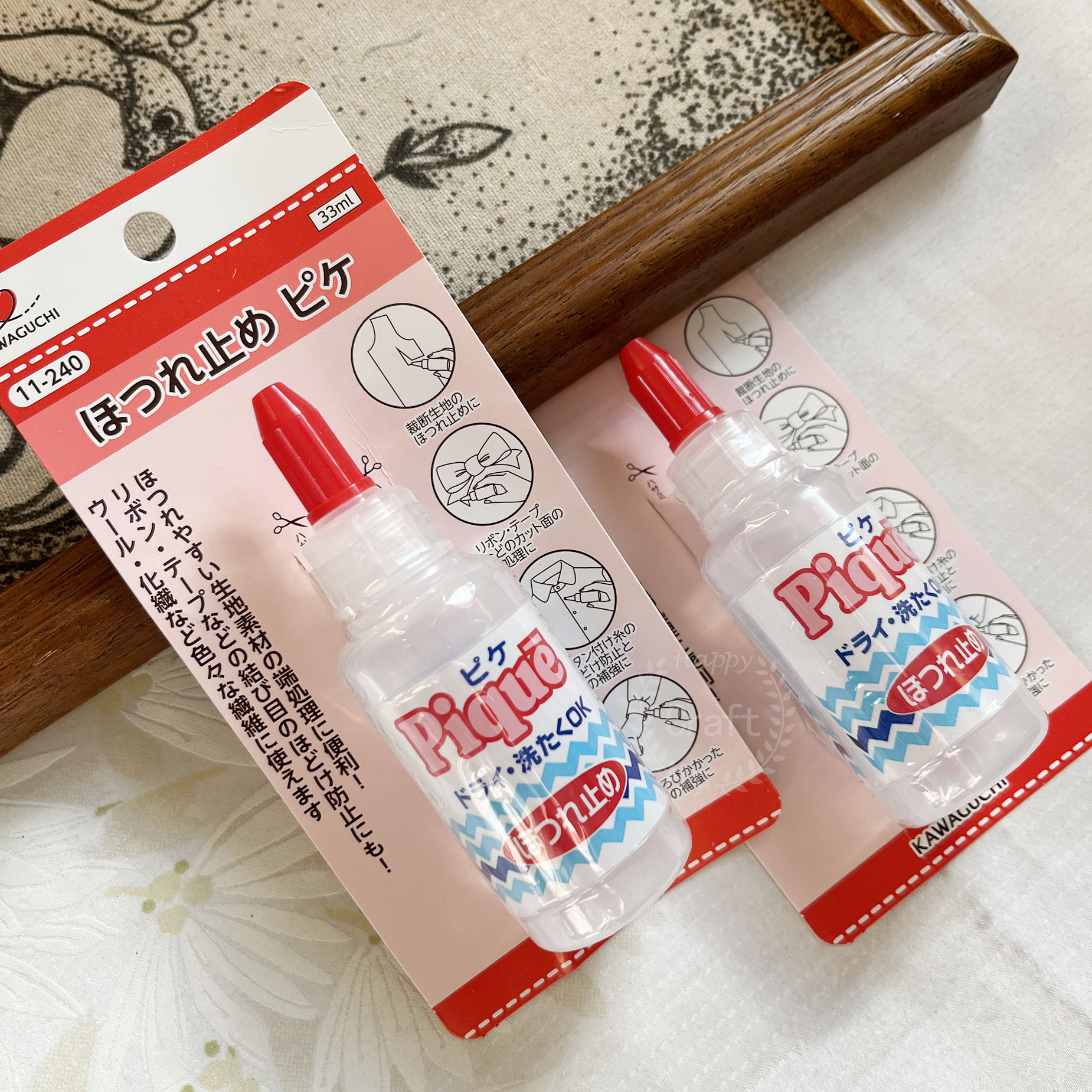 日本原装进口KAWAGUCHI防磨损液加固锁边液33ml防开线梭编定型液