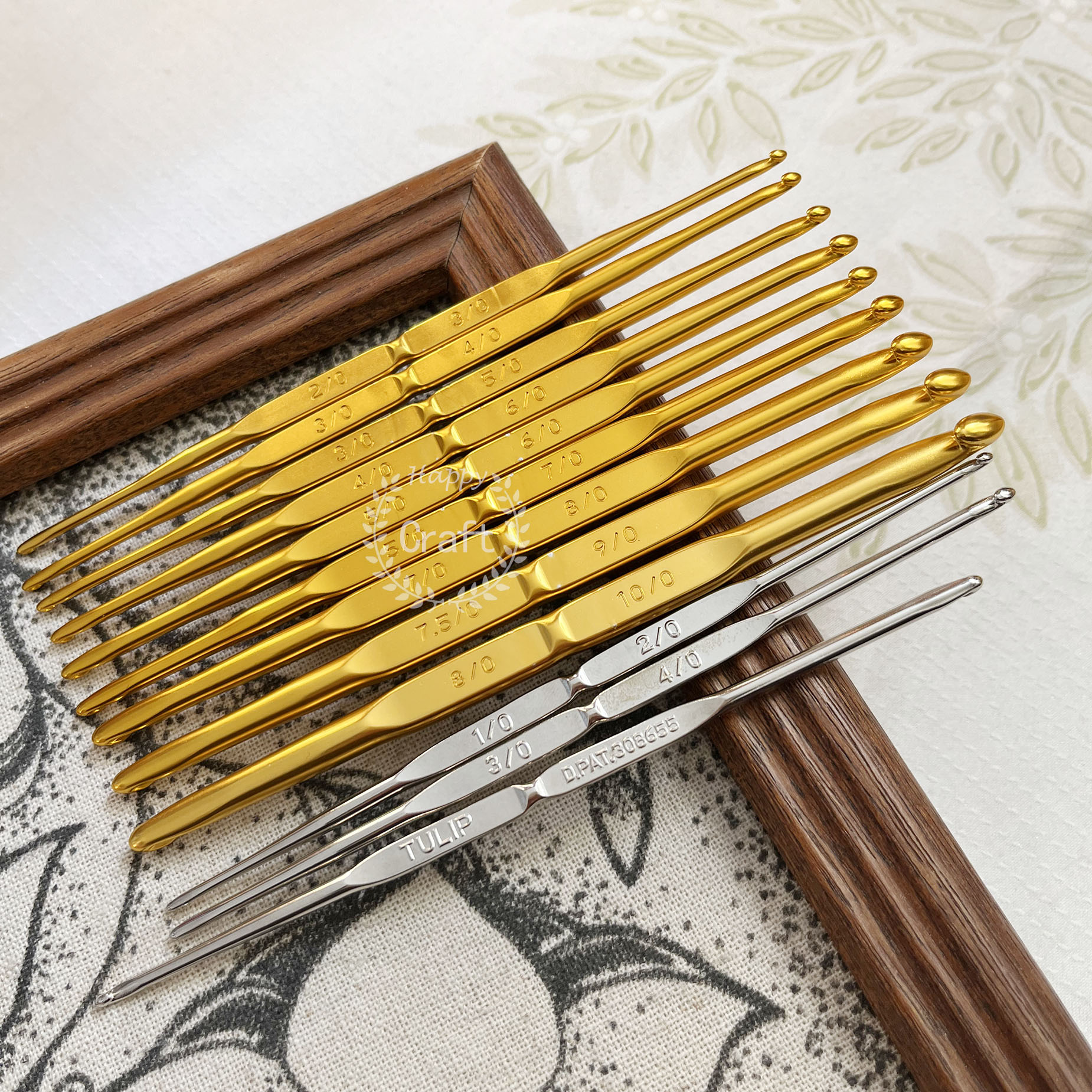 日本进口广岛TULIP（郁金香）毛线系列 经典双头钩针 金属钩针