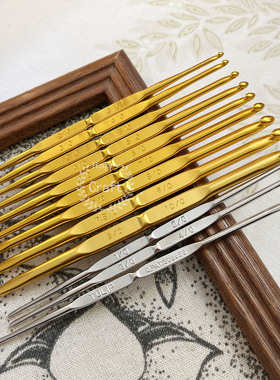 日本进口广岛TULIP（郁金香）毛线系列 经典双头钩针 金属钩针