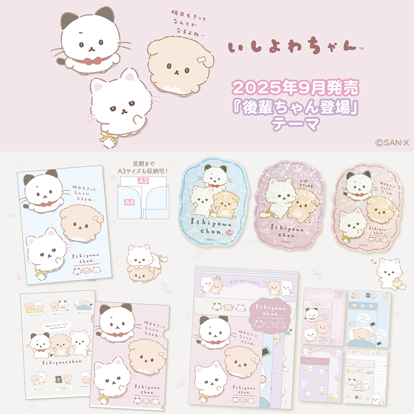 日本san-x消极小狗小猫后辈酱意志薄弱酱登场限定本文件夹A6便签