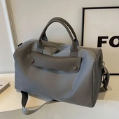 女生健身包小型外贸新款 韩版 简约旅游行李包短途旅行包牛津布