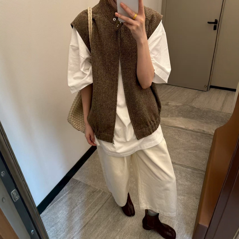 摩登197羊毛休闲宽松马甲上衣