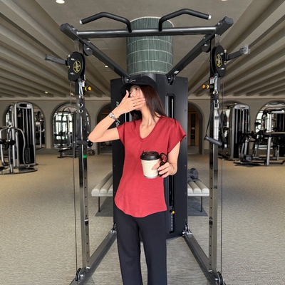 摩登197U领小飞袖显瘦女T恤