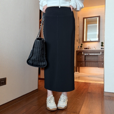 摩登mdeng197宽腰显瘦直筒裙