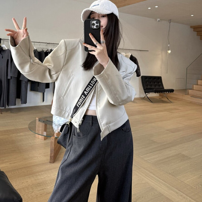 2025新款韩版时尚pu夹克短外套