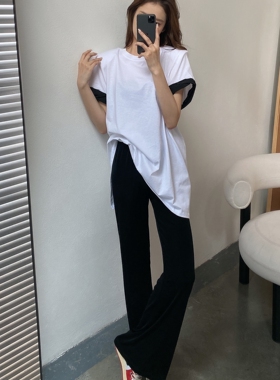 摩登mdeng197韩版高腰显瘦阔腿拖地喇叭裤女2026夏季新INS潮81105