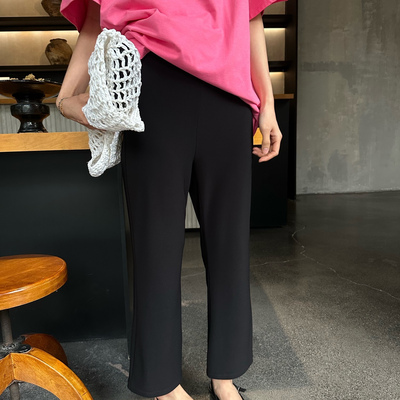 摩登197夏季薄款松紧腰九分裤