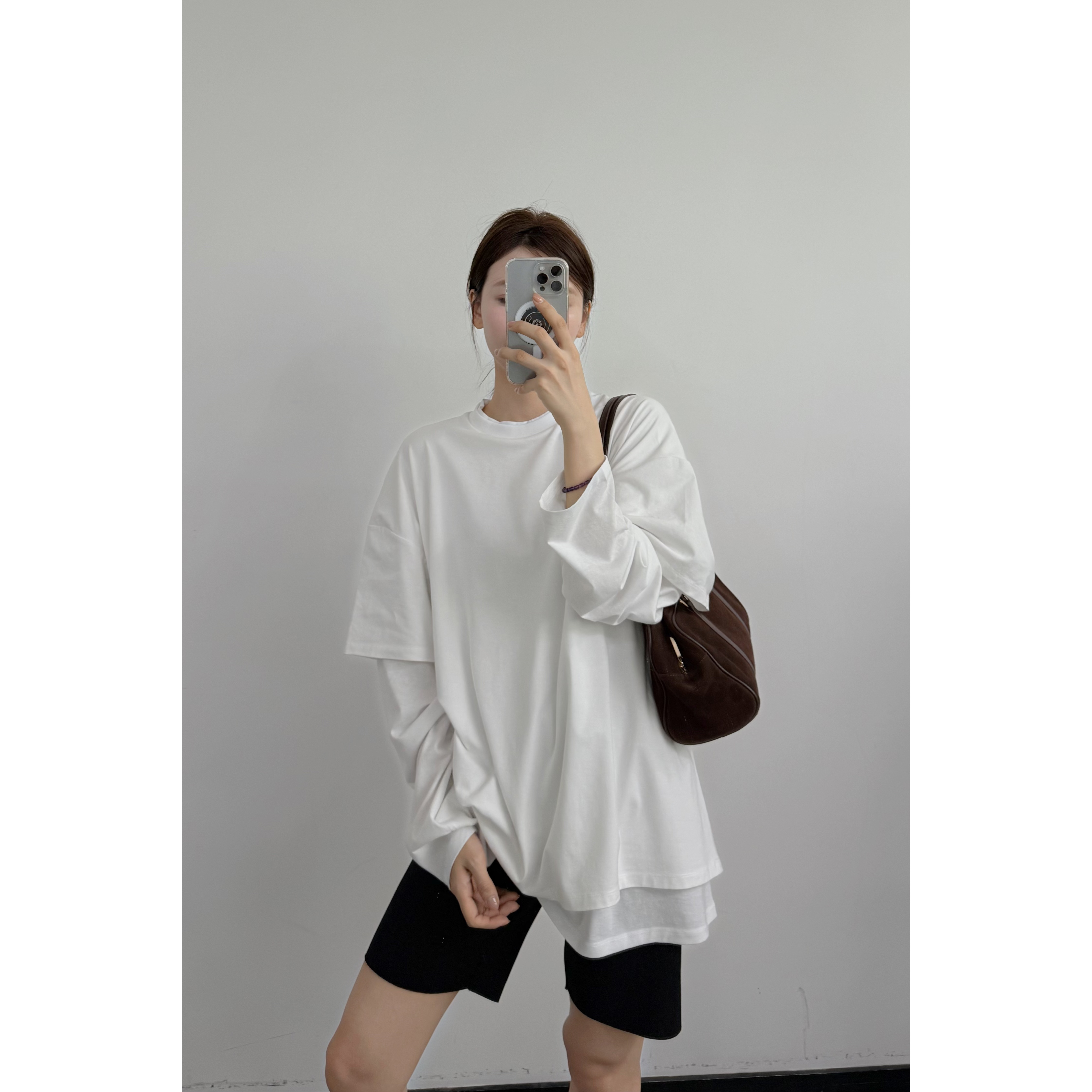 摩登197圆领宽松休闲两件套T恤