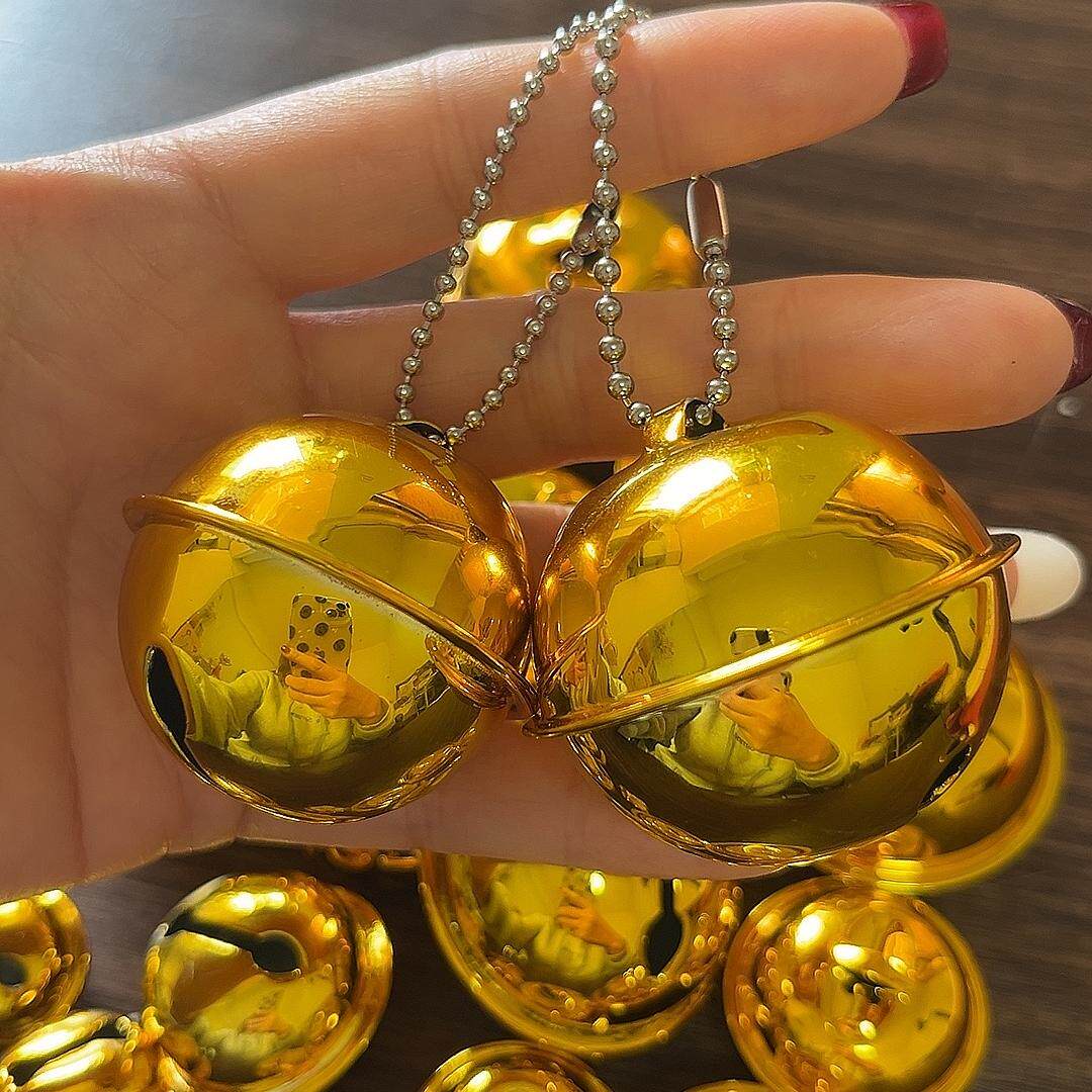 金色银色铃铛响声大虎口一字大号宠物猫咪cosplay道具圣诞装饰DIY
