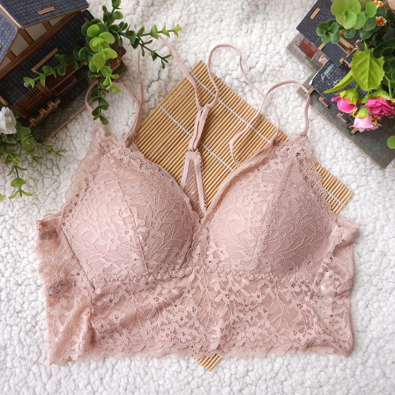 美背不凸点薄款蕾丝肤色三角杯