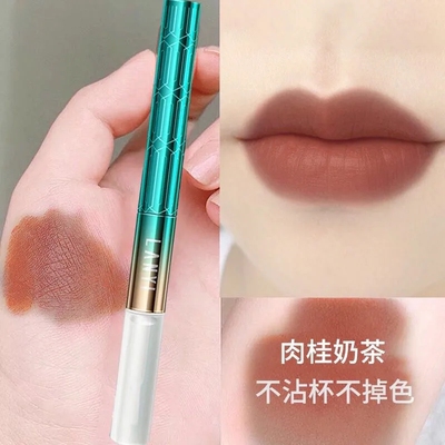 新款细管不掉色不沾杯肉桂奶茶豆沙色口红哑光持久保湿吃土色正品