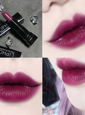 超显白ins超火的深紫色口红大牌女哑光雾面不脱色梅子色玫紫红色