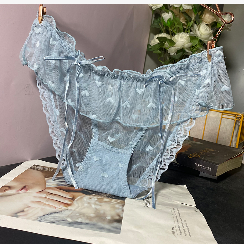 俏皮双蝴蝶结性感女士三角裤