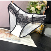 清仓古典国风网纱流苏女人简约内裤 性感低腰蕾丝镂空女生三角裤