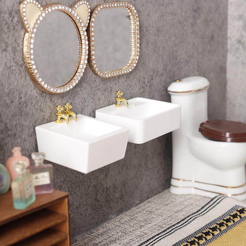 微缩模型卫浴洗手池洗脸盆12分娃娃屋dollhouse家具摆件diy玩具建