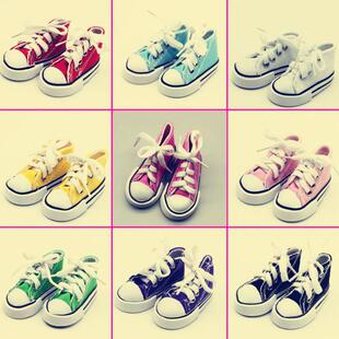 60厘米3分娃娃鞋子7.5CM迷你帆布鞋休闲玩偶换装娃娃玩具配件