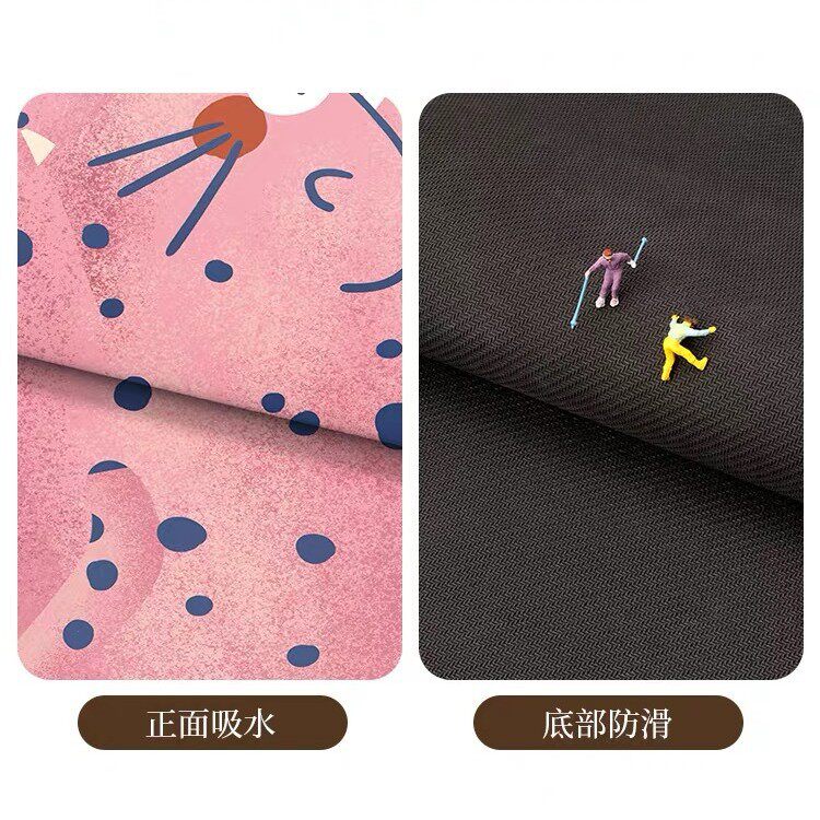 异形卫生间脚垫硅藻泥吸