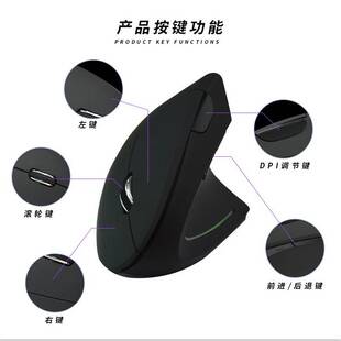 左手右手五代垂直人体工学光电鼠标 充电左撇子直立鼠标mouse现货