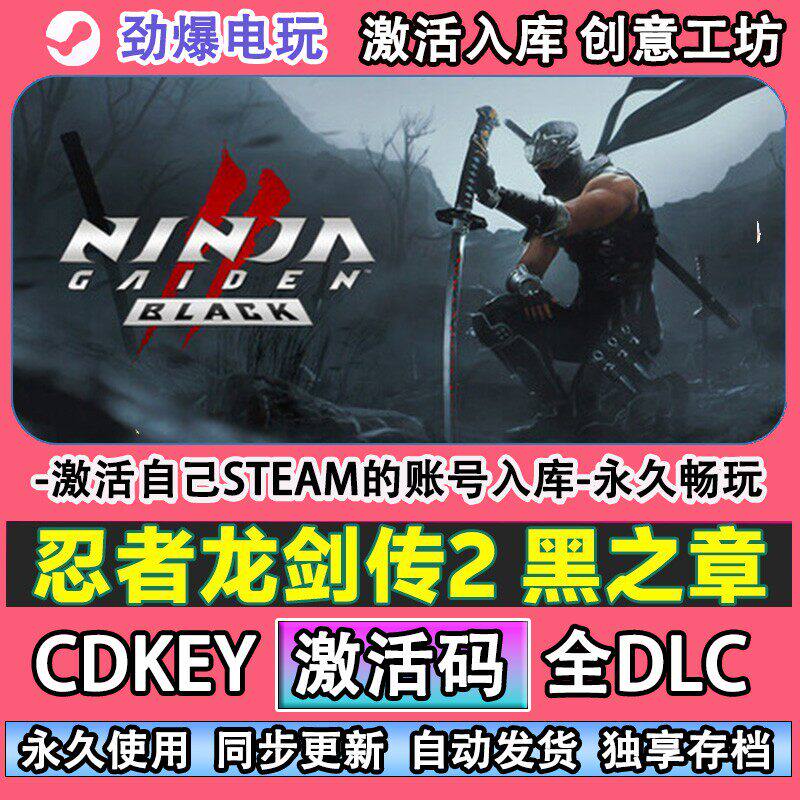忍者龙剑传2黑之章steam游戏激活码CDKEY库NINJA GAIDEN 2 Black