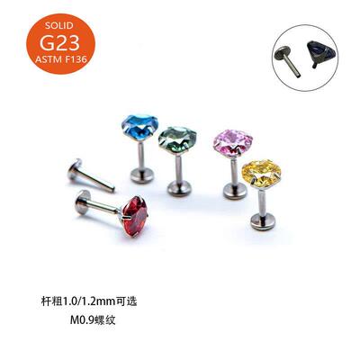 F136 inner-ear nailed to the ear, titanium alloy drilled in