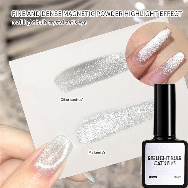 8ml light bulb crystal cat eye treatment for nail polish at