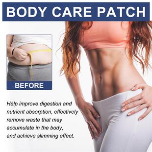 Body care stickers, discomfort of unwell intestines, and nav