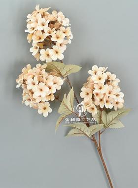 Three pagoda hydrangea wedding paths decorated with fake hyd