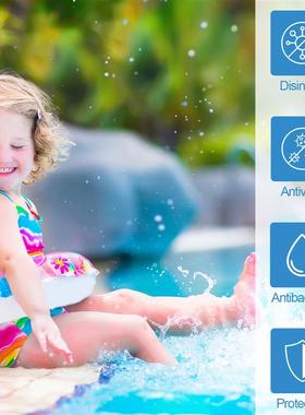 The pool cleans the blisters, the summer cleans the pool wat