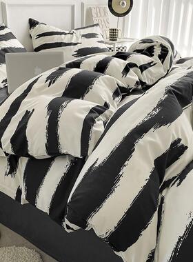 Three sets of simple sheets of luxuried cotton-washed beds s