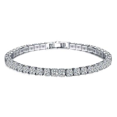 One row, two rows, three rows full of diamond bracelets.