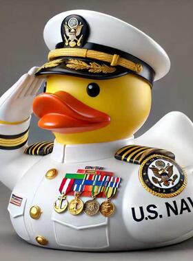 Captains Duck, cruise duck decorated, sea duck captains art