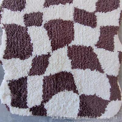 The velvet, black and white velvet carpet house with a thick