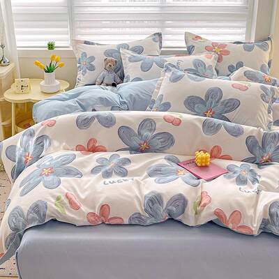 Four pairs of A-challenged bed sheets are covered with three