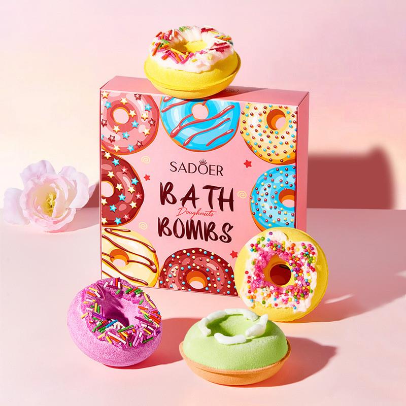 Salt ball, macaron doughnut, bath box, clean body trade.