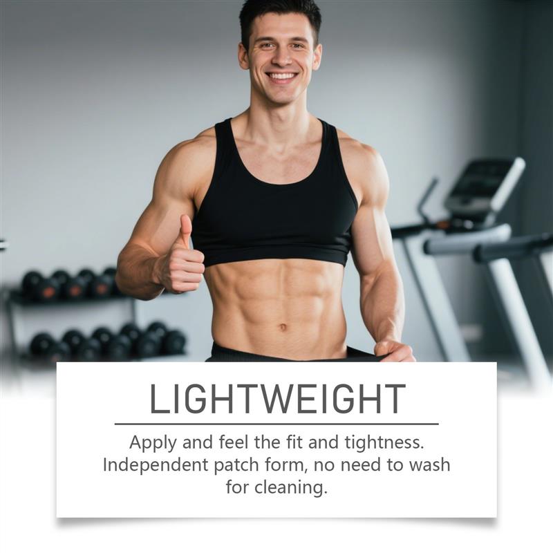 Body care stickers. Moderate nourishment highlights the comf