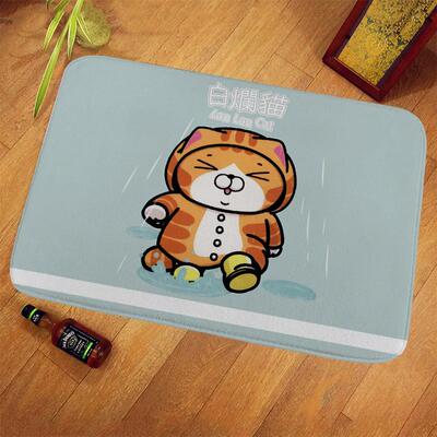 A white, rotten cat and a toon child with a foot-stamped bed