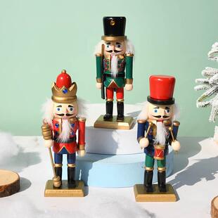 15CM 3 sets of walnut puppet soldiers Christmas puppet chil