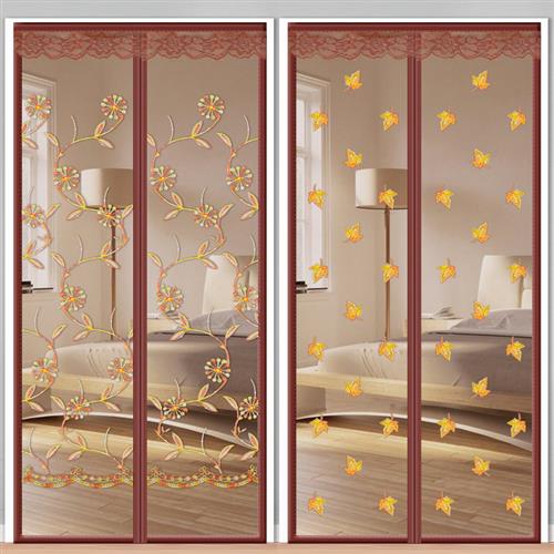 For the summer, the mosquito-proof curtains are taped to the