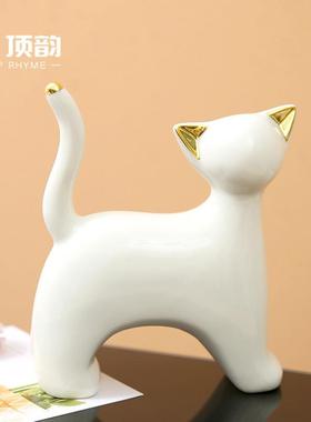 Euro-style porcelain cat tablet cabinets with decoratives in