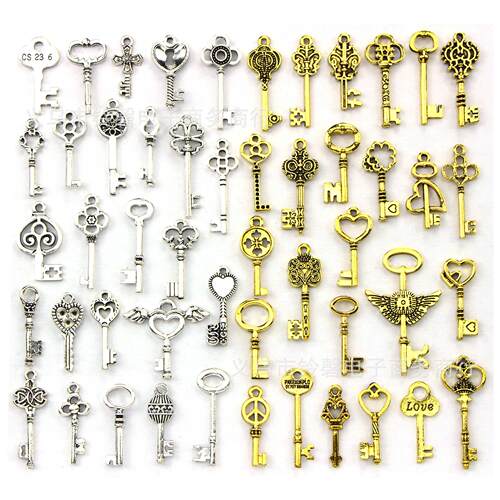 Diy metal accessories, 50 key notebooks of ancient silver, a